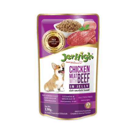 JerHigh Pouch Chicken and Beef Mixture in Jelly