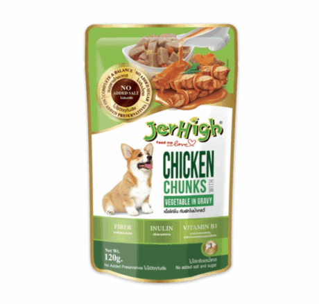 JerHigh Pouch Chicken Chunks with Vegetable in Gravy