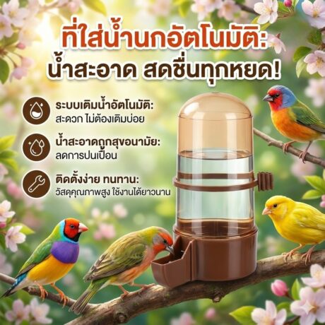Automatic Bird Waterer - ที่ให้น้ำนกแบบอัตโนมัติ (410219)