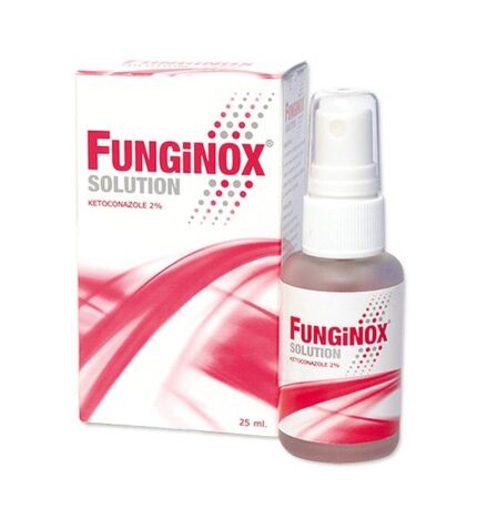 Funginox Solutio Ketoconazole 2% - สเปรย์พ่นรักษาโรคผิวหนัง เชื้อรา 25ml (409437)