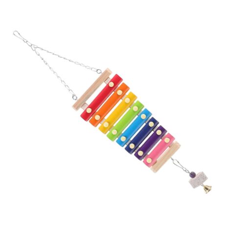 Bird Toy Wooden Xylophone - ของเล่นสำหรับนก ลูกระนาดไม้แบบแขวน พร้อมกระดิ่ง (402977)
