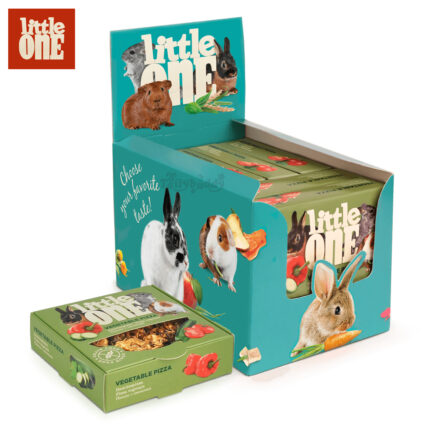 Little One Vegetable pizza Little One Vegetable Pizza Treat-toy for all Small Mammals - ขนมกระต่ายและสัตว์ฟันแทะ หญ้าพิซซ่า 55g