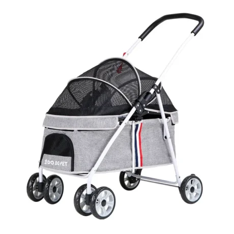 SOOS Pet Stroller - รถเข็นสัตว์เลี้ยงสำหรับสุนัข 10-17kg รุ่นผับได้ สีฟ้า (47x74x91cm) (406231)
