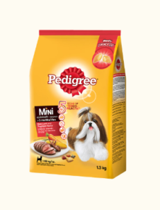 Pedigree Mini - สุนัขโตพันธุ์เล็กรสเนื้อวัว แกะและผัก 8kg (402385)