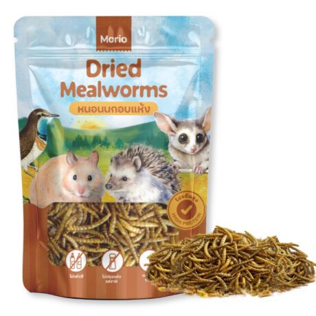 Morio Mealworms - หนอนนกอบแห้ง 100g