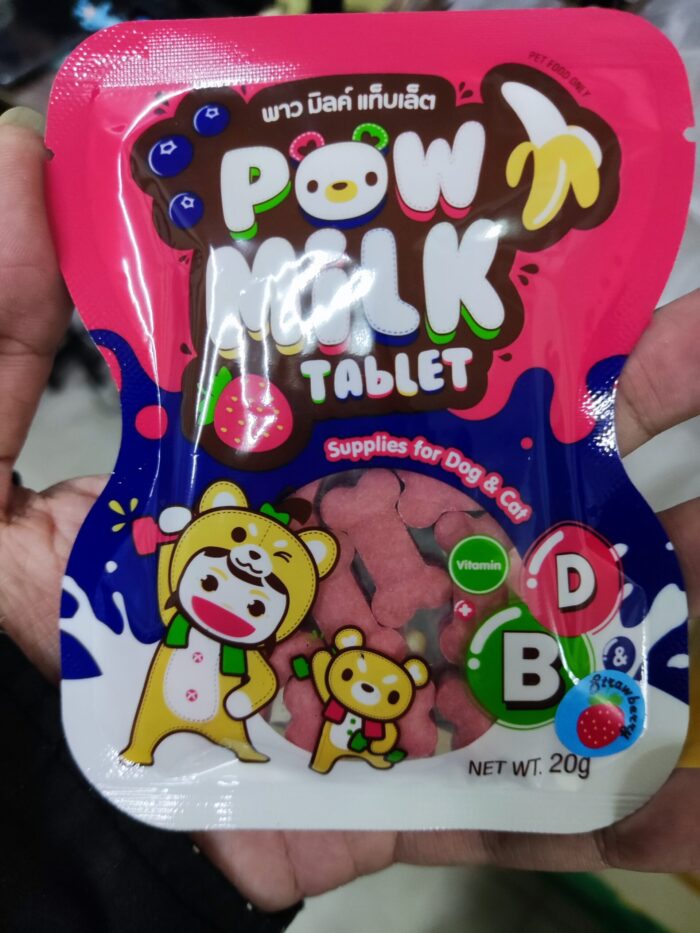 Pow Milk Tablet Strawberry 20g