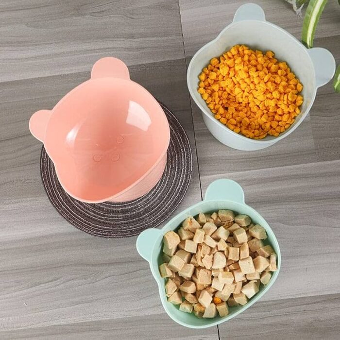 พบคำแนะนำในการเลือกกรงนกที่สมบูรณ์แบบ 9 SOOS Pet Empire Ergonomic Bowl - ชามอาหารยกสูงทรงหน้าหมี (12x13.5x11.5cm) (424361)