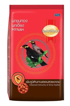 7547751c654dcba1d3e8c521a33e3e44.png_720x720q80.png_ Smartheart Mynah - อาหารนกเอี้ยงนกขุนทองสูตรเพิ่มเติมภูมิต้านทาน 400g (414317)