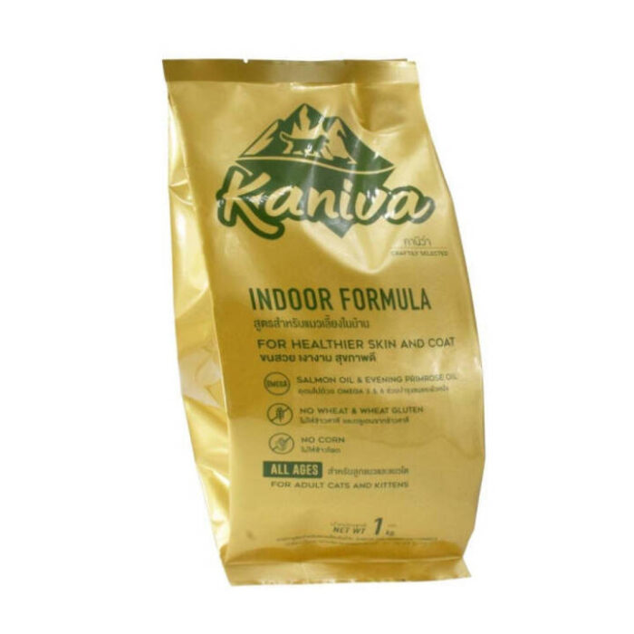 TBD Kaniva Indoor Cat Formula - อาหารแมวสำหรับเลี้ยงในบ้าน สูตรสำหรับแมวเลี้ยงในบ้าน 1kg (ถุงย่อย)(415933)