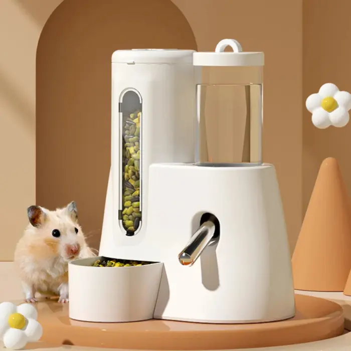Hamster Automatic Feeder + Dispenser Drinking Water Bottle Hamster Automatic Feeder + Dispenser Drinking Water Bottle