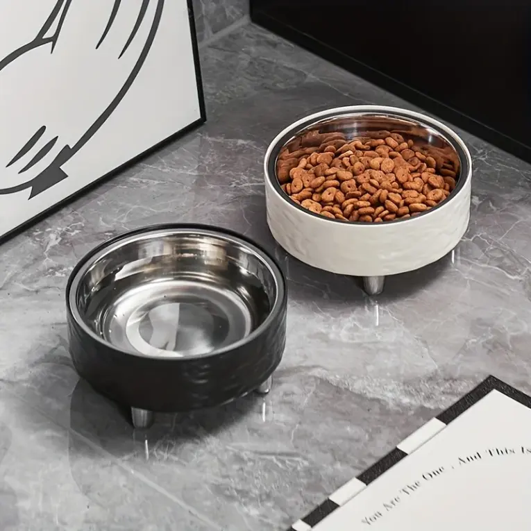 Pet Bowl Elevated + Stainless Steel Bowl