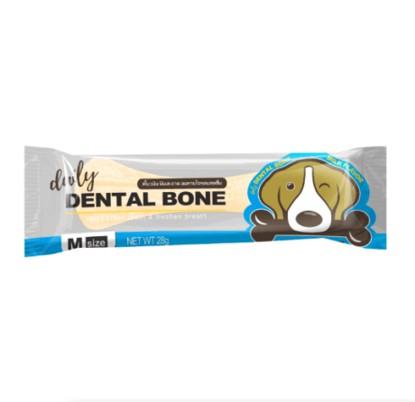Pet2go Daily Dental Bone Milk Flavor M - ขนมขัดฟันสุนัข เดลี่เดนทัลโบนรสนม 28g
