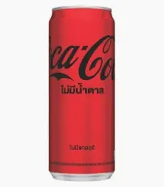 COKE No Sugar Soft Drink - โค้ก น้ำอัดลม สูตรไม่มีน้ำตาล แบบกระป๋อง 325ml (32501)