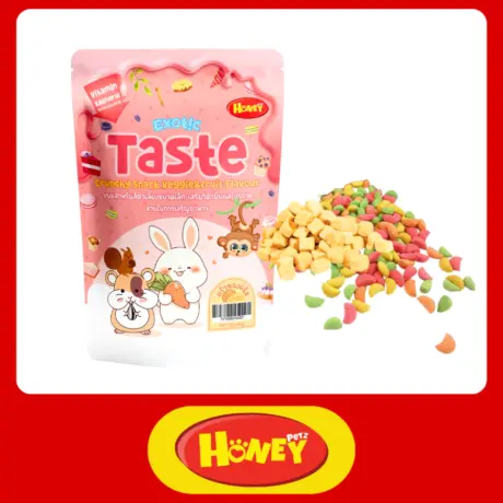 Honey Petz Exotic Taste - ขนมแฮมสเตอร์และสัตว์เล็ก ขนมรูปครัวซองต์รสชีส