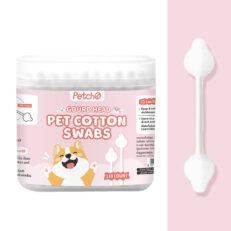 Petcho Cotton Swaps - สำลีก้านรูปทรงหัวกลม ผ้าฝ้าย 100% สำหรับสัตว์เลี้ยง 110 ชิ้น (419484)