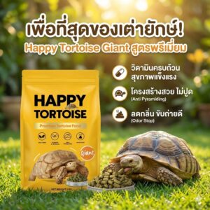 อาหารเต่าบก 582950 Happy Tortoise Giant - อาหารเต่าบก เม็ดใหญ่ 1kg