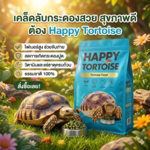 อาหารเต่าบก 422421 Happy Tortoise - อาหารเต่าบก สูตรประหยัด 1kg