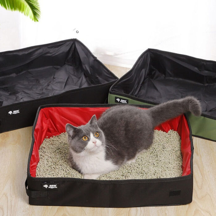 SOOS KUMA Carrier Cat Toilet - กระบะทรายแมวแบบพับพกพาได้ XL (40x50x11cm) (426263)