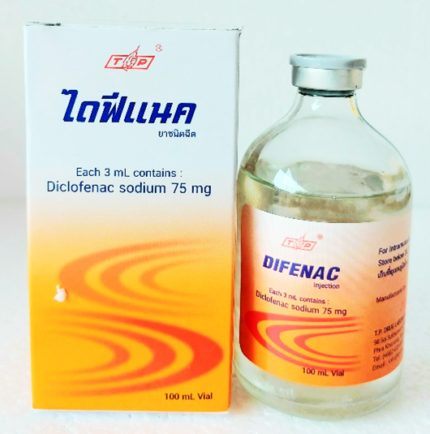 Difenac Injection - ยาฉีดสำหรับรักษาอาการปวด อักเสบ ปวดขา 3ml