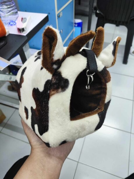 Patcharin Sugar Glider House - บ้านชูการ์แขวนกรง มีหู (13x15x15cm)(17104)