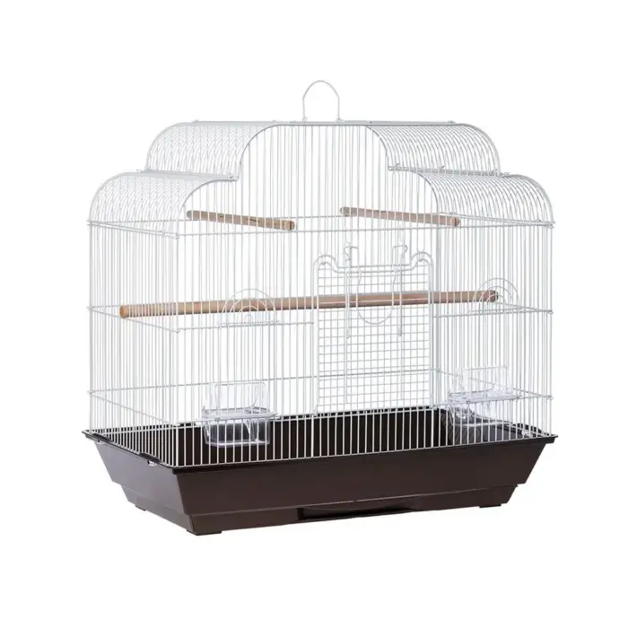 H9926a14890fc414d9ddba401453b3fba5.jpg_960x960 KIAO Bird Cage 39001 - กรงนกถาดน้ำตาลหลังคาโค้งพร้อมอุปกรณ์ (68.5x52.5x30.5cm)(436167)