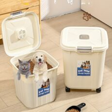 Pet Food Container L (W31xD33xH40.5cm) - ถังเก็บอาหารสำหรับสัตว์เลี้ยง ขนาดใหญ่ ความจุ 7.5-10kg (574436)