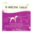 B-Mectin Tablet - ยาเม็ดป้องกันโรคพยาธิหัวใจสำหรับสุนัข 11-22kg (1กล่อง : 6เม็ด)
