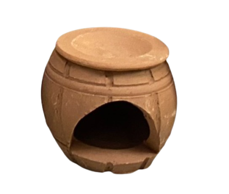 TBD Terracotta Air House - บ้านแอร์ดินเผาพร้อมฝาปิด 4นิ้ว สูง3.5นิ้ว (436573)