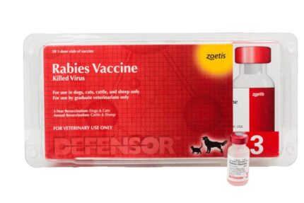 TBD Zoetis Defensor 3 Rabies Vaccine - วัคซีนป้องกันโรคพิษสุนัขบ้า (1dose)(436148)