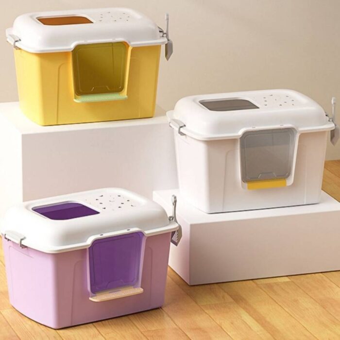 Cat Litter Box Jumbo - ห้องน้ำแมวแบบจัมโบ้ ดีไซน์มินิมอลพร้อมที่ตักทราย (61x42x30cm) (438874)