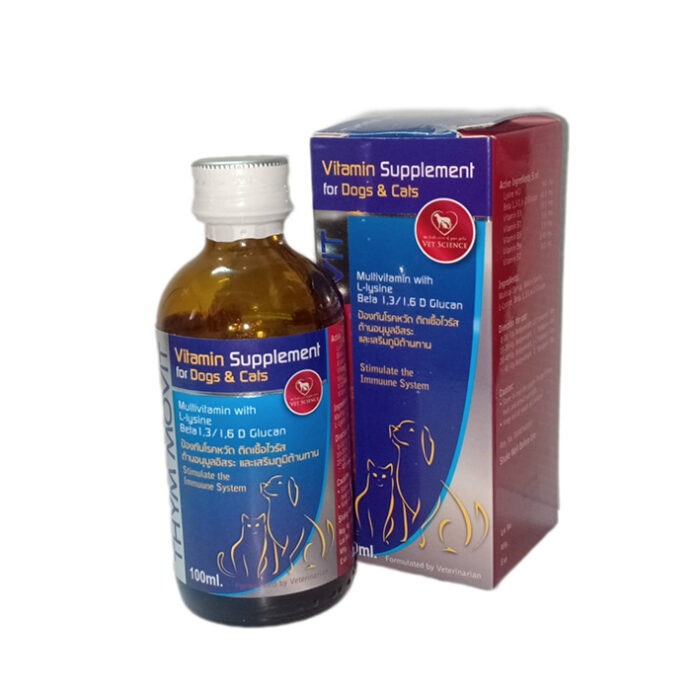 Thym movit Vitamin For Dogs & Cats - วิตามินรวมชนิดน้ำสำหรับสุนัขและแมว 100ml