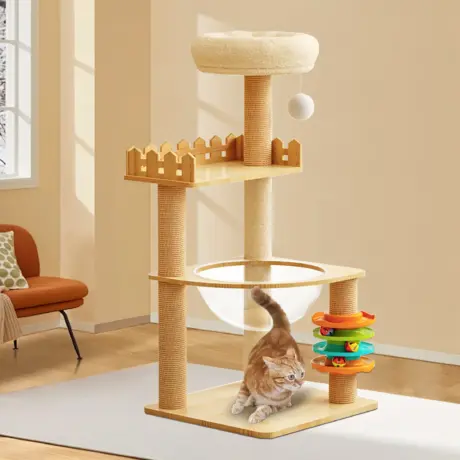 Mini Cat Condo Wooden Style