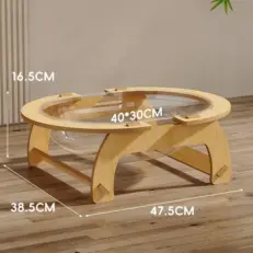 Pet Empire Cat Bed - ที่นอนแมว พร้อมหลุมใสอะคริลิค (47.5x38.5x16.5cm)(444826)