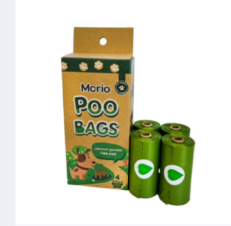 Morio Pet poop storage bags - ถุงเก็บอึสัตว์เลียง กล่อง4ม้วน