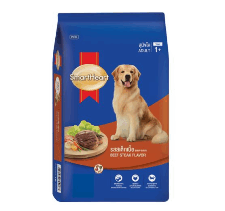 Smartheart Adult Beef Steak - อาหารสุนัขโต รสสเต็กเนื้อ 1.3kg