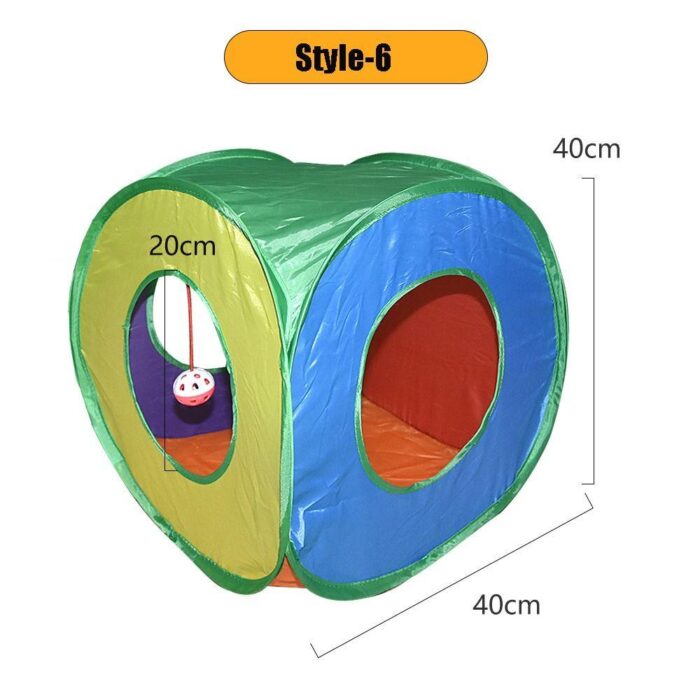 อุโมงค์แมว 444911 Cat Tunnel - อุโมงค์แมว 3ทางเข้า ทางเข้า 20cm ขนาด 40x40cm