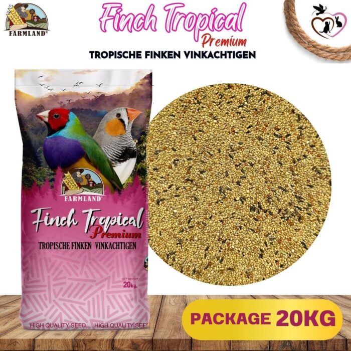 SOOS Farmland Finch Tropical Premium – อาหารนกฟินช์ขนาดเล็ก-กลางทุกสายพันธุ์ฟาร์มแลนด์ 20kg (กระสอบ)(500438)