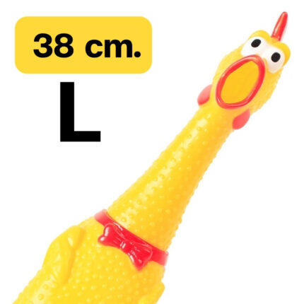 Pet Toy Chicken Sound Toy Size L - ของเล่นสัตว์เลี้ยง ของเล่นยางกัดไก่บีบไก่โอ๊ก 38cm (444532)