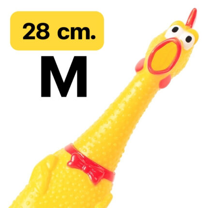Pet Toy Chicken Sound Toy Size M - ของเล่นสัตว์เลี้ยง ของเล่นยางกัดไก่บีบไก่โอ๊ก 28cm (444530)