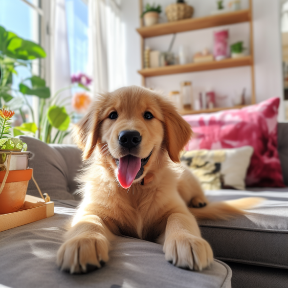 tonizuka4737 puppy golden retriever in living room 7d311857 05fd 4229 9e1e 49a7696a72c3