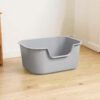 456752 2 Cat Litter Box High Rim - กระบะทรายแมวแบบยกขอบสูง (30x30x18cm) (456752)