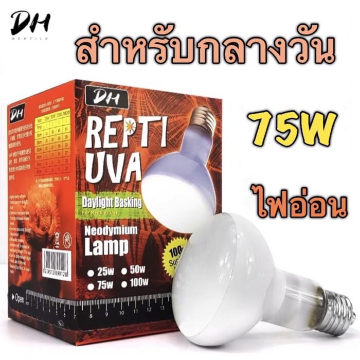 SOOS DH REPTI UVA Neodymium Lamp Daylight Basking - หลอดไฟให้ความร้อน UVA สำหรับกลางวัน แบบแสงอ่อน 75W (458770)