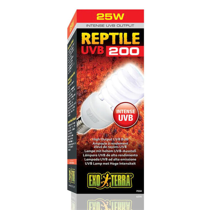 Exo Terra Reptile UVB 200 25W - หลอดไฟ UVB ความเข้มข้นสูงมาก (461031)
