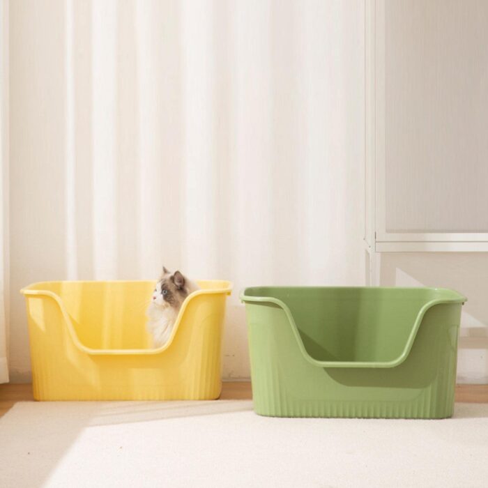 Cat Litter Box High Rim - กระบะทรายแมวแบบยกขอบสูง (64x44x33cm) (461043)
