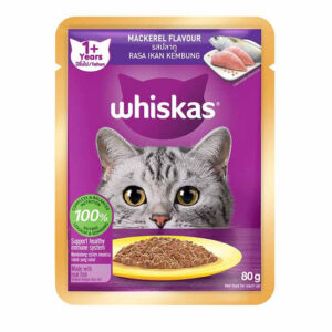 593952-01-wet-cat-food-whiskas-v2 Whiskas Pouch Adult Mackerel - อาหารแมวเปียกรสปลาทู 80g (9538)
