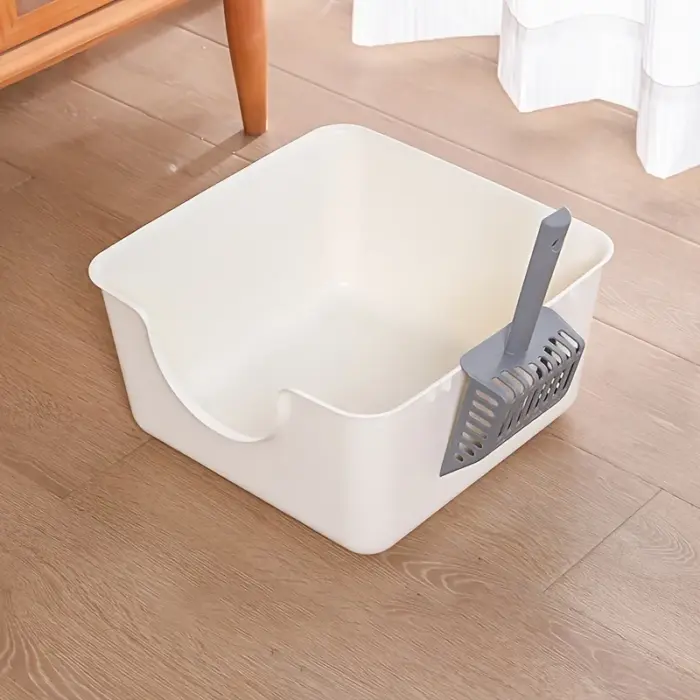CAT_TOILET_BOX Cat Litter Box High Rim - กระบะทรายแมวแบบยกขอบสูง (30x30x18cm) (456752)