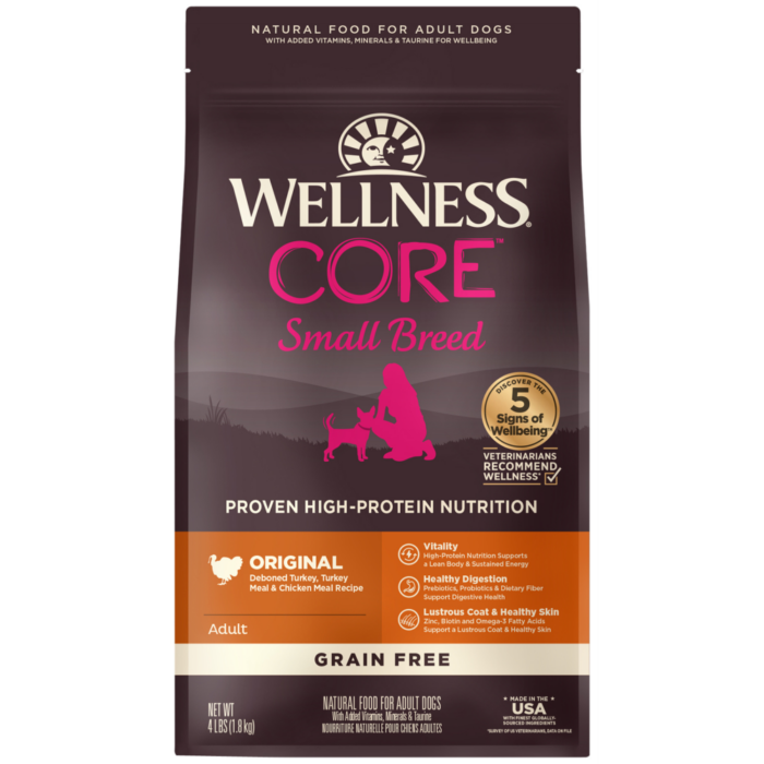 DD-Small-breed-4lb_front Wellness Core Adult Small Breed Original - อาหารสุนัข สูตรสุนัขโตพันธุ์เล็ก 1.81kg