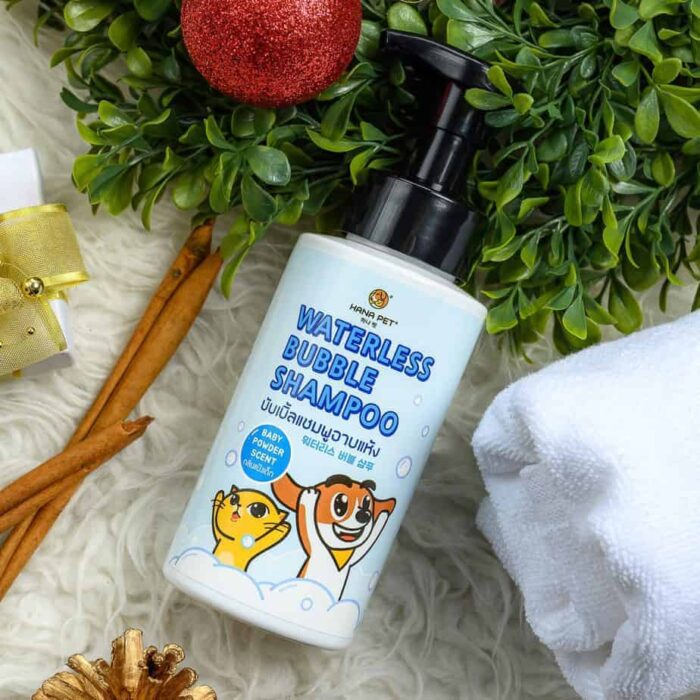 SOOS Hana Pet Waterless Bubble Shampoo - แชมพูอาบแห้ง กลิ่นแป้งเด็ก 320ml (452865)