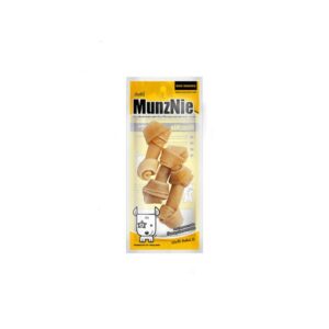 MS044 MunzNie Pet Snacks - หนังวัวผันรูปกระดูกผูก สีธรรมชาติ