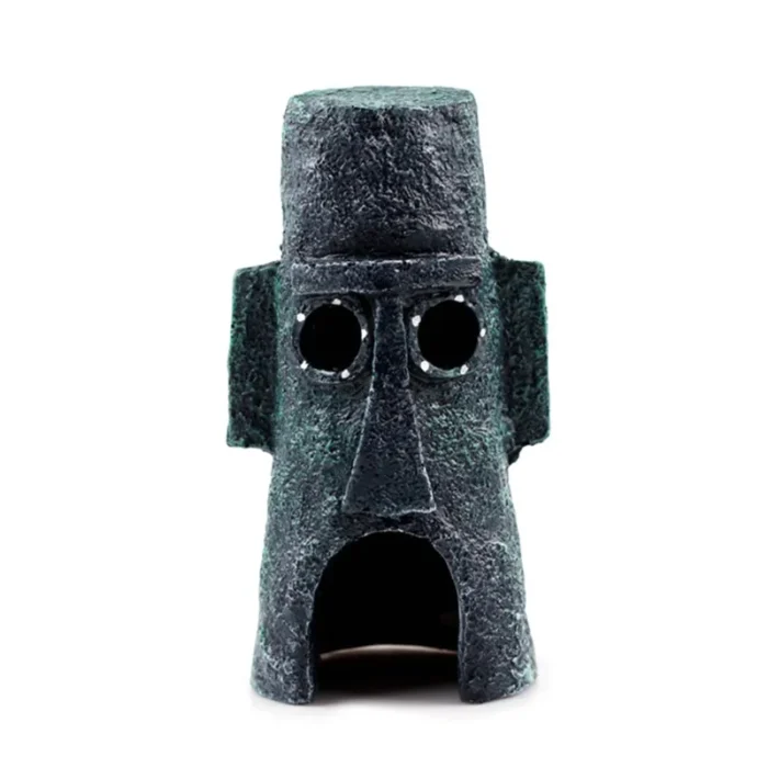 Resin fish tank decoration - เรซิ่นตกแต่งตู้ปลา รูปทรงโมอาย (8x7x15cm)(451547)